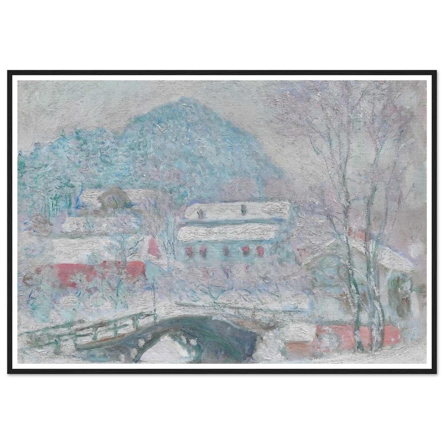 Sandvika, Norway (1895) Art Print | Claude Monet - Framed Poster - 30x40 cm / 12x16″ - Black frame