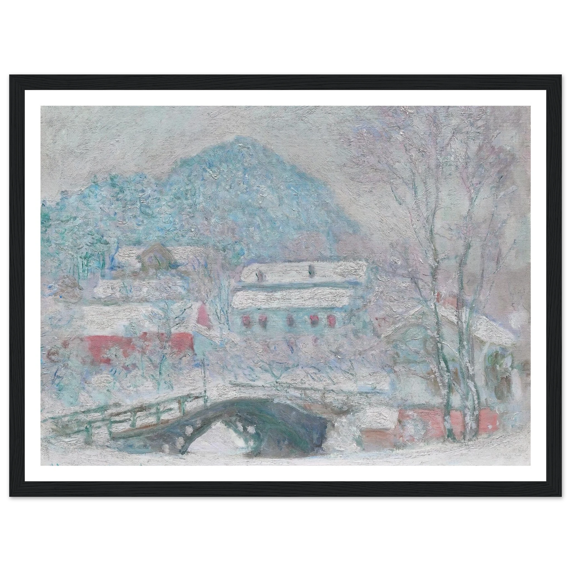 Sandvika, Norway (1895) Art Print | Claude Monet - Framed Poster - 30x40 cm / 12x16″ - Black frame