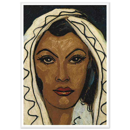 Sans titre (Visage de femme) Art Print | Francis Picabia - Framed Poster - 30x40 cm / 12x16″ - Black frame