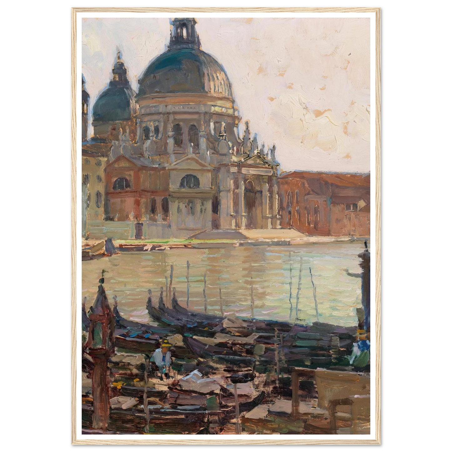 Santa Maria della Salute, Venice, Art Print | Carl Moll - Framed Poster - 30x40 cm / 12x16″ - Black frame