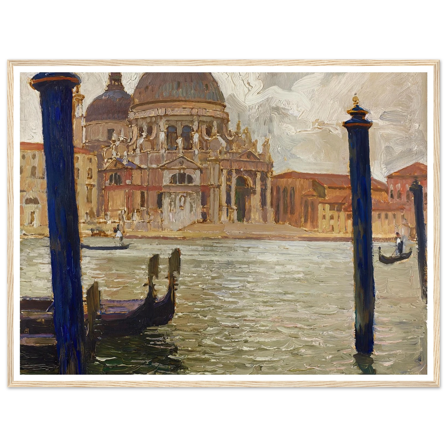 Santa Maria Della Salute Viewed from Across the Grand Canal Art Print | Carl Moll - Framed Poster - 30x40 cm / 12x16″ - Black frame