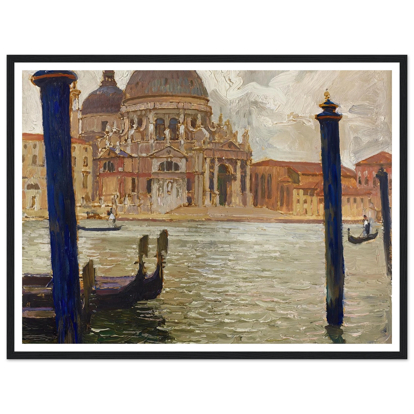 Santa Maria Della Salute Viewed from Across the Grand Canal Art Print | Carl Moll - Framed Poster - 30x40 cm / 12x16″ - Black frame