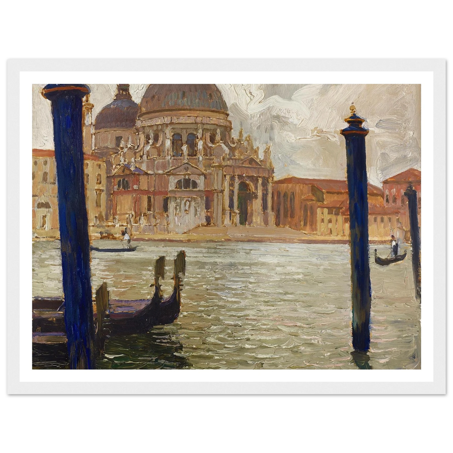 Santa Maria Della Salute Viewed from Across the Grand Canal.jpg - Classic Matte Paper Wooden Framed Poster - 30x40 cm / 12x16″ - Black frame