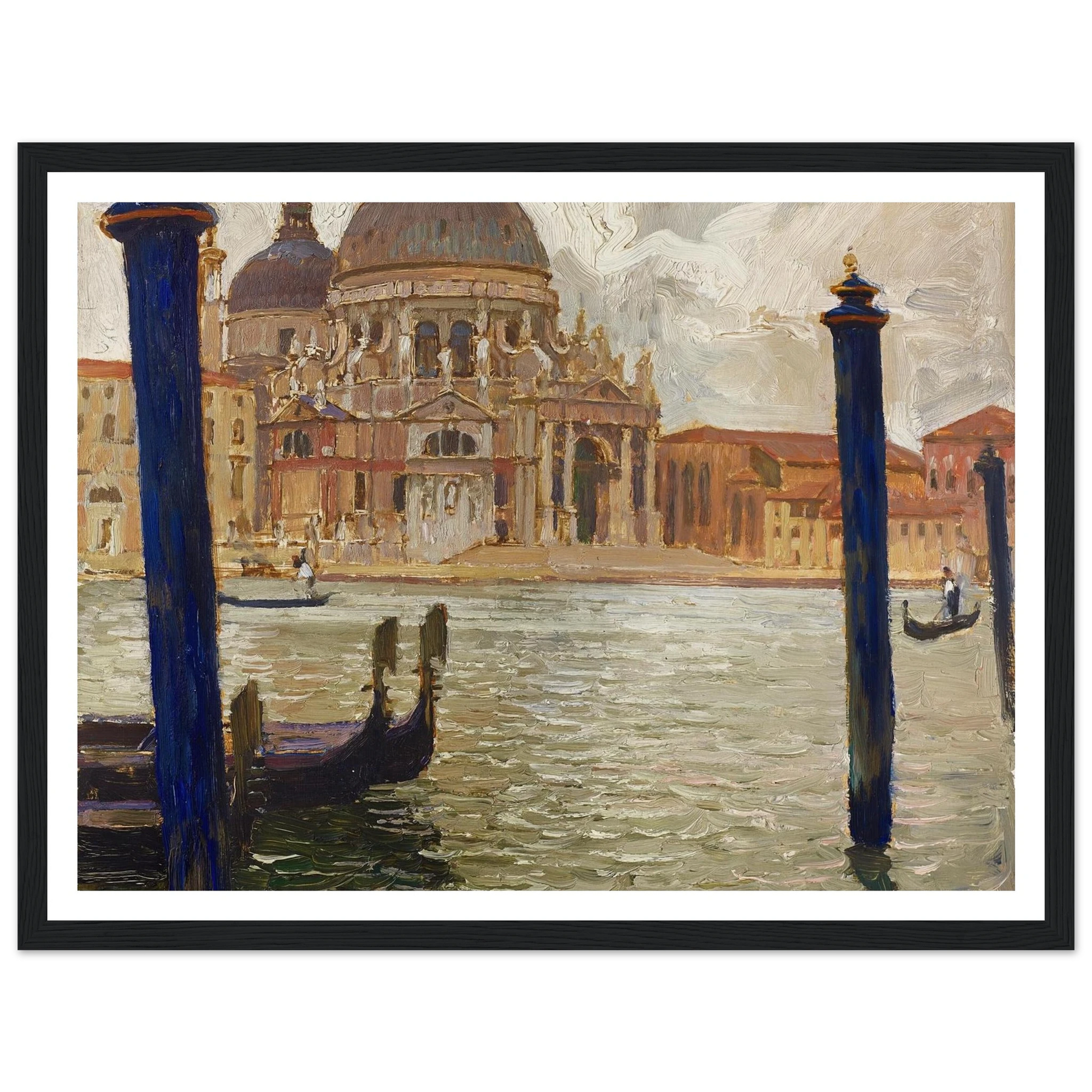 Santa Maria Della Salute Viewed from Across the Grand Canal.jpg - Classic Matte Paper Wooden Framed Poster - 30x40 cm / 12x16″ - Black frame