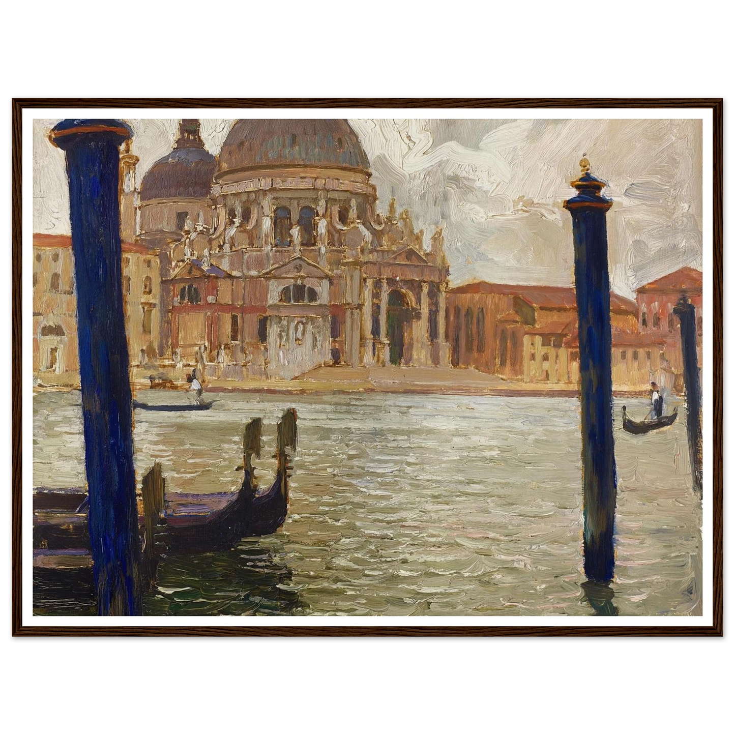 Santa Maria Della Salute Viewed from Across the Grand Canal.jpg - Classic Matte Paper Wooden Framed Poster - 30x40 cm / 12x16″ - Black frame