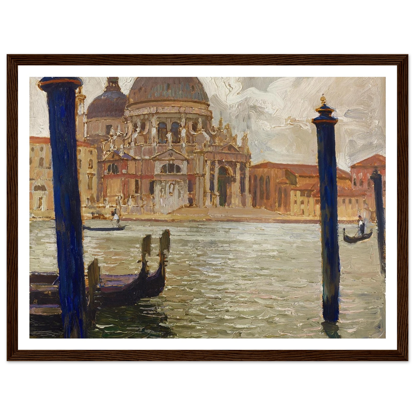 Santa Maria Della Salute Viewed from Across the Grand Canal.jpg - Classic Matte Paper Wooden Framed Poster - 30x40 cm / 12x16″ - Black frame