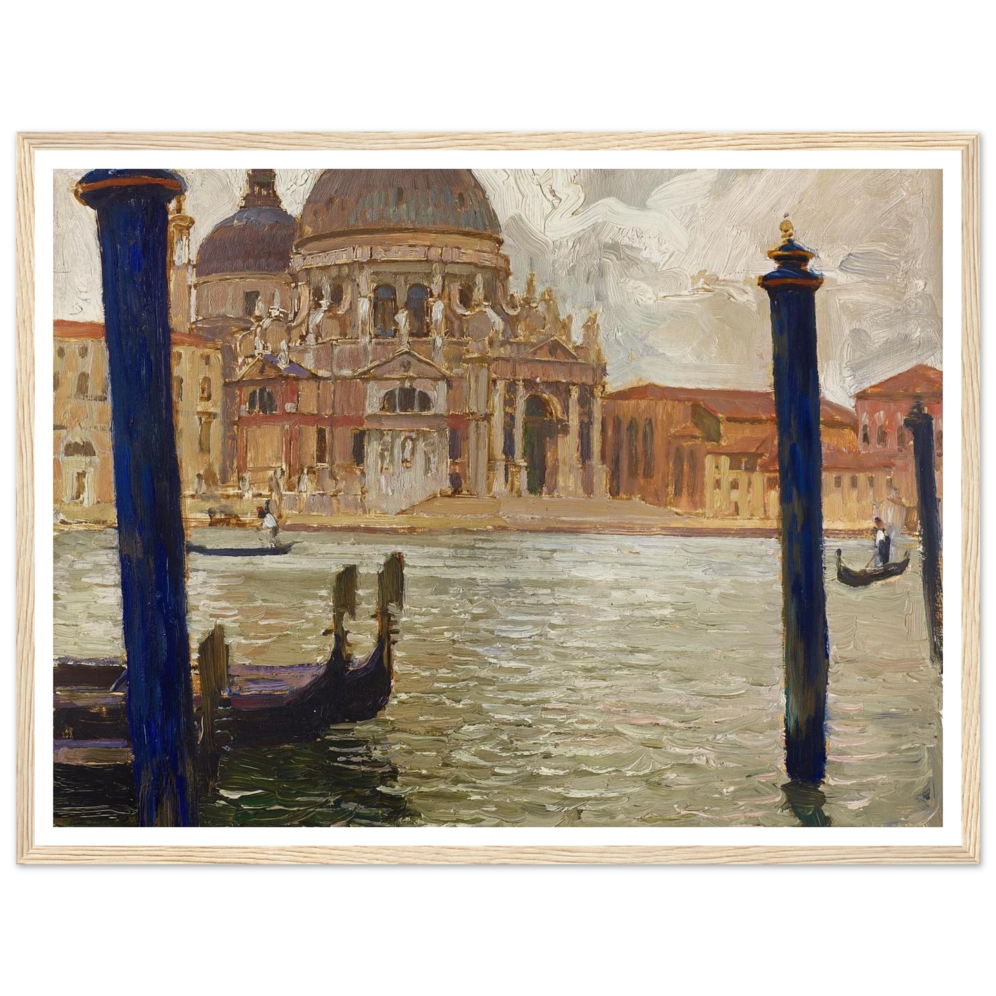 Santa Maria Della Salute Viewed from Across the Grand Canal.jpg - Classic Matte Paper Wooden Framed Poster - 30x40 cm / 12x16″ - Black frame