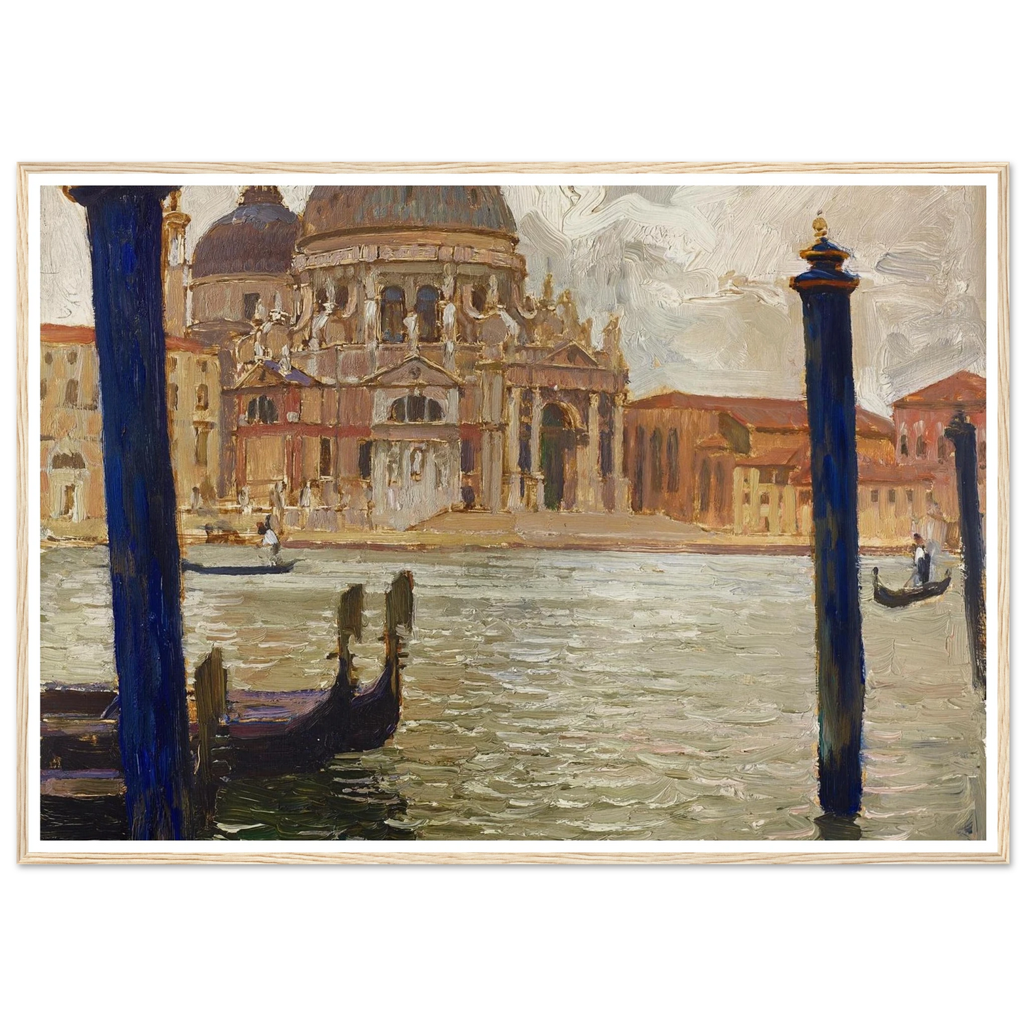 Santa Maria Della Salute Viewed from Across the Grand Canal.jpg - Classic Matte Paper Wooden Framed Poster - 30x40 cm / 12x16″ - Black frame