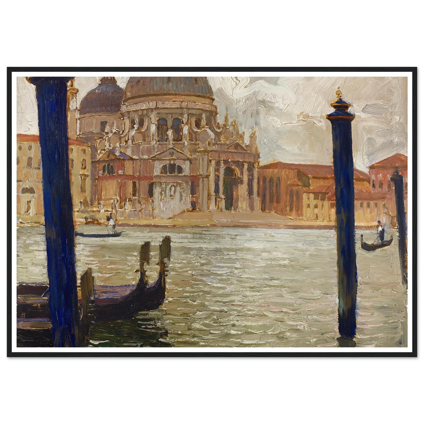 Santa Maria Della Salute Viewed from Across the Grand Canal.jpg - Classic Matte Paper Wooden Framed Poster - 30x40 cm / 12x16″ - Black frame