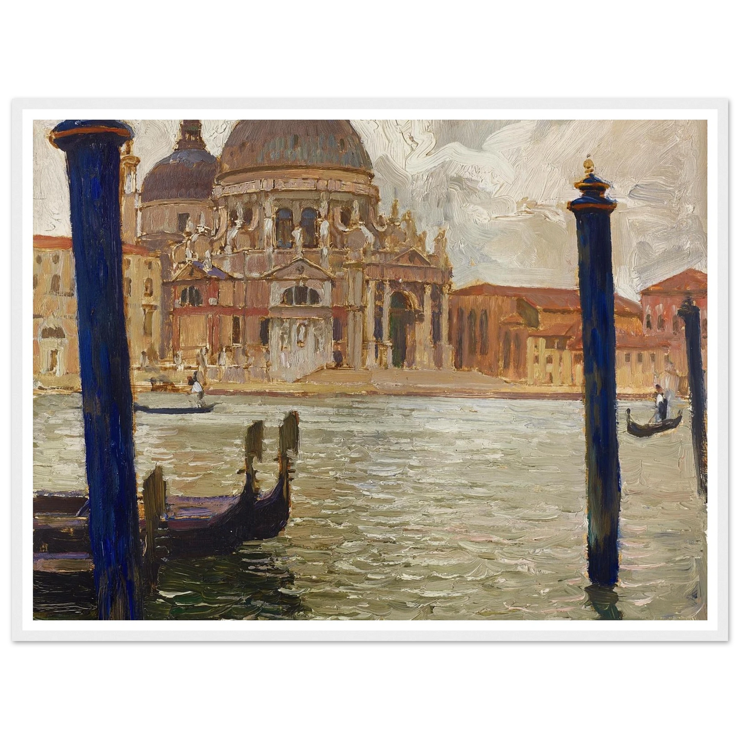 Santa Maria Della Salute Viewed from Across the Grand Canal.jpg - Classic Matte Paper Wooden Framed Poster - 30x40 cm / 12x16″ - Black frame