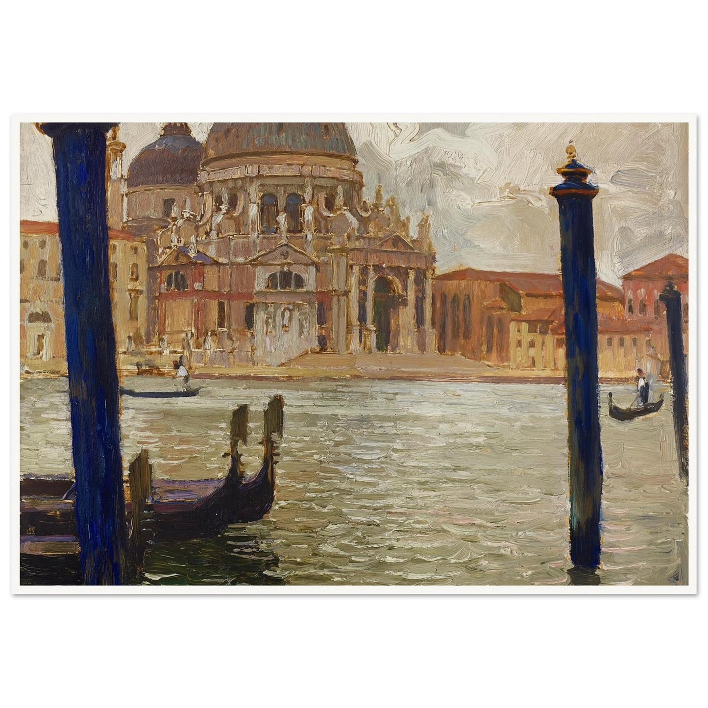 Santa Maria Della Salute Viewed from Across the Grand Canal.jpg - Classic Matte Paper Wooden Framed Poster - 30x40 cm / 12x16″ - Black frame