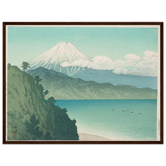 Satta toge no Fuji (Mt Fuji from Satta Pass) (1935) Art Print | Kawase Hasui - Framed Poster - 30x40 cm / 12x16″ - Black frame