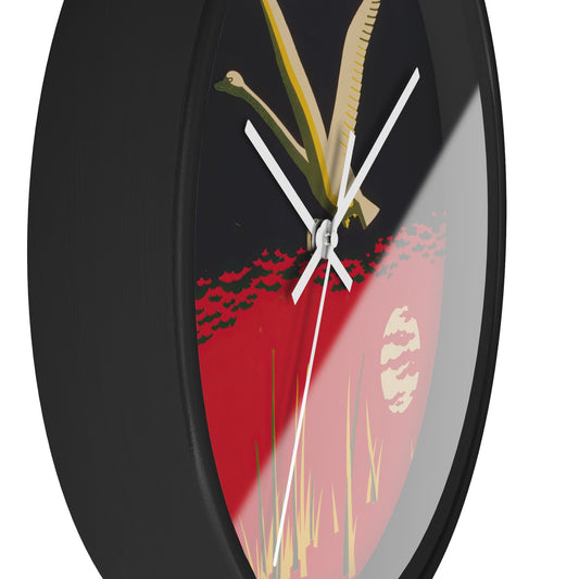 Save our wild life (1930-1940) Wall Clock | Dorothy Waugh - White - Black Base - 10"