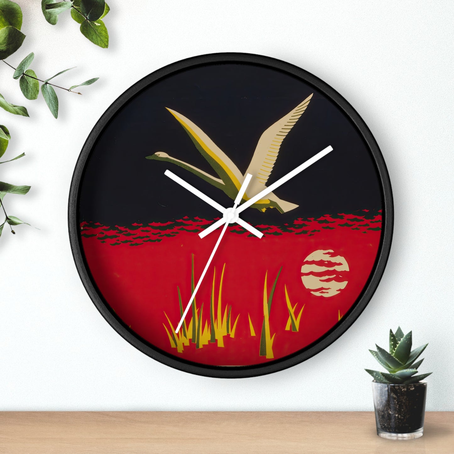 Save our wild life (1930-1940) Wall Clock | Dorothy Waugh - White - Black Base - 10"