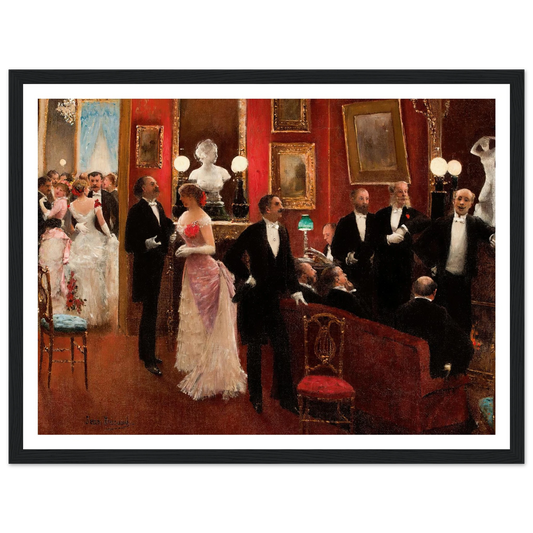 Scène Du Bal Art Print | Jean Beraud - Framed Poster - 30x40 cm / 12x16″ - Black frame