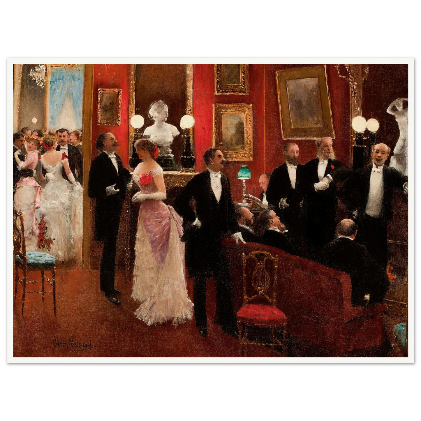 Scène Du Bal Art Print | Jean Beraud - Framed Poster - 30x40 cm / 12x16″ - Black frame