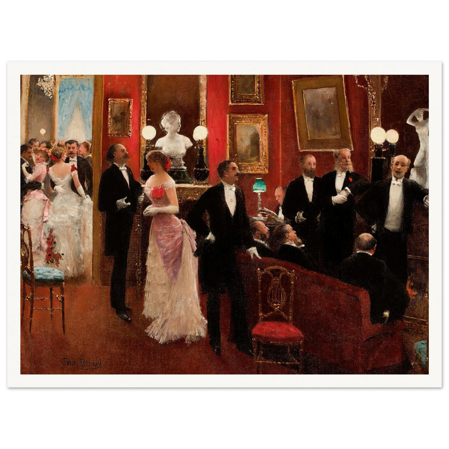 Scène Du Bal Art Print | Jean Beraud - Framed Poster - 30x40 cm / 12x16″ - Black frame
