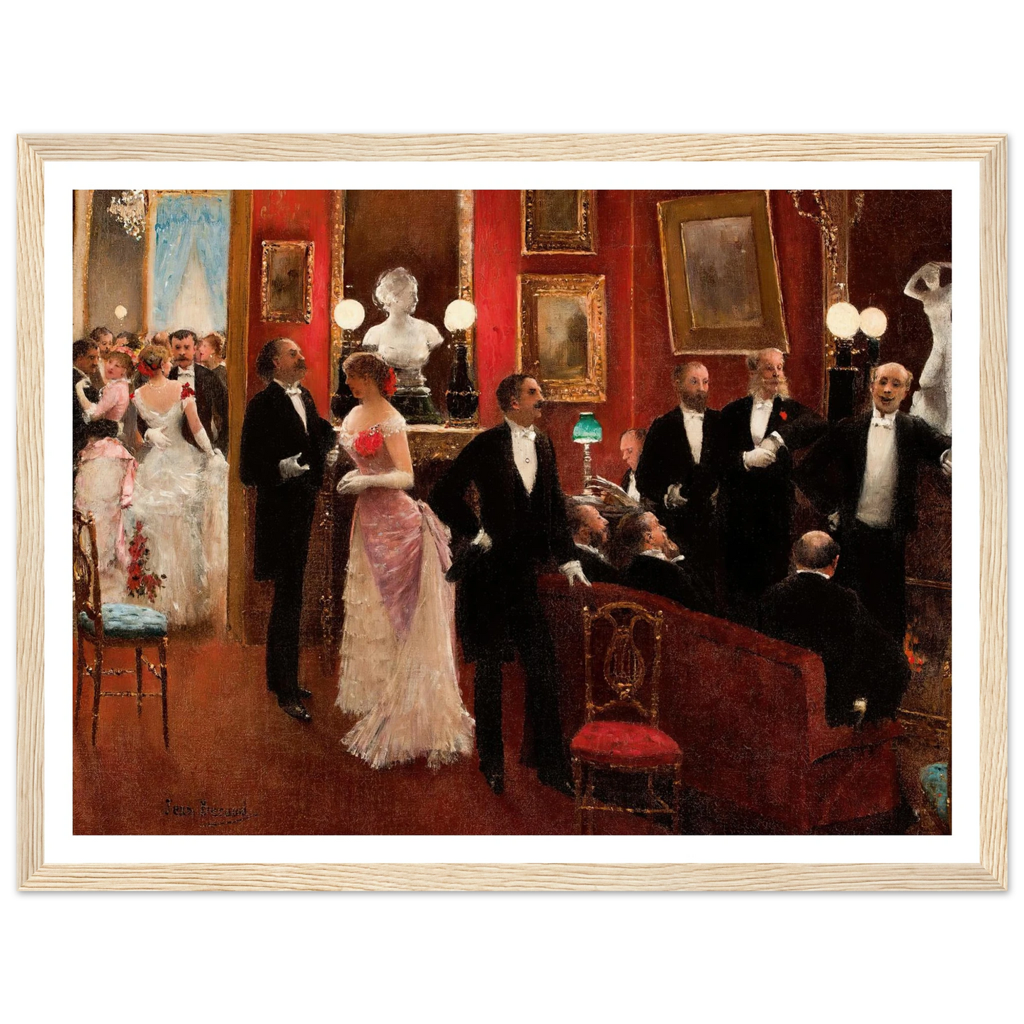 Scène Du Bal Art Print | Jean Beraud - Framed Poster - 30x40 cm / 12x16″ - Black frame
