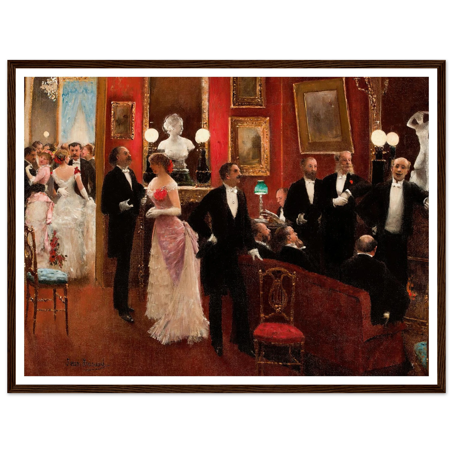 Scène Du Bal Art Print | Jean Beraud - Framed Poster - 30x40 cm / 12x16″ - Black frame