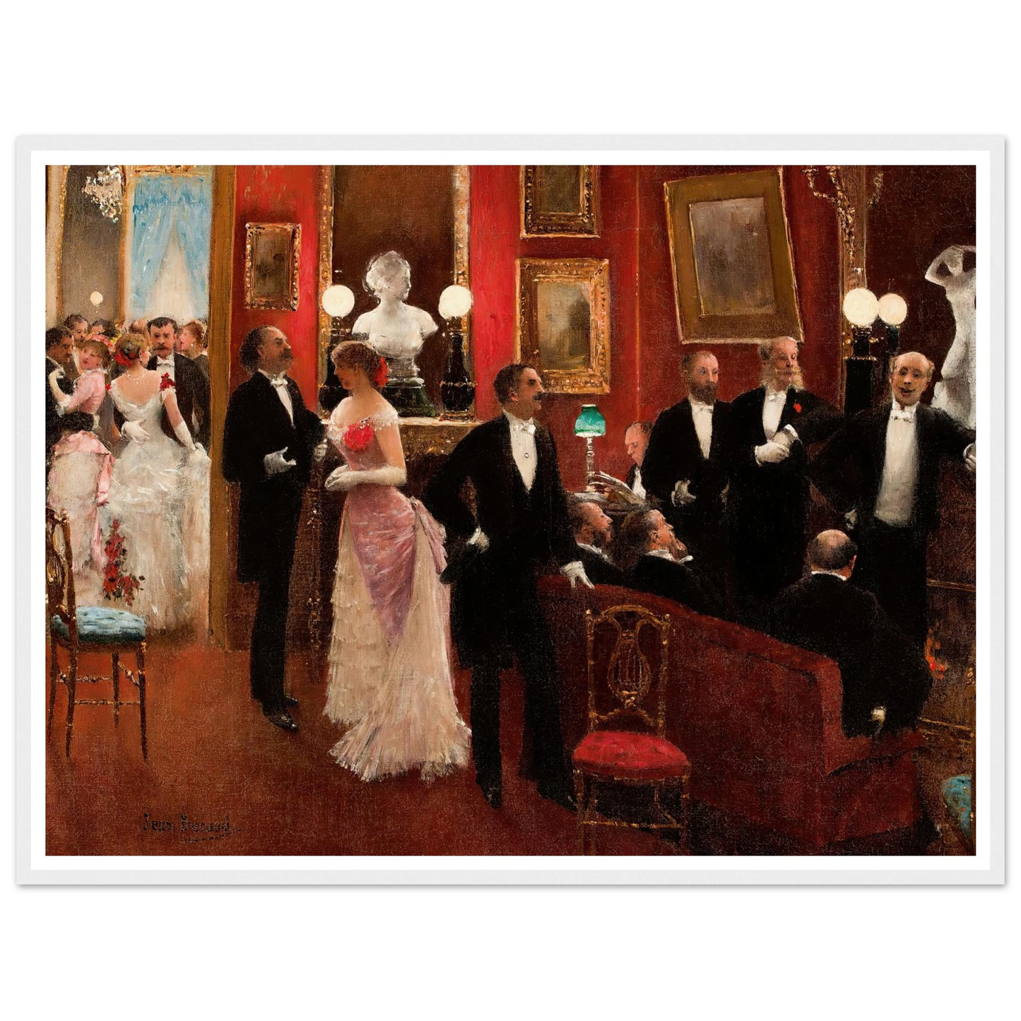 Scène Du Bal Art Print | Jean Beraud - Framed Poster - 30x40 cm / 12x16″ - Black frame