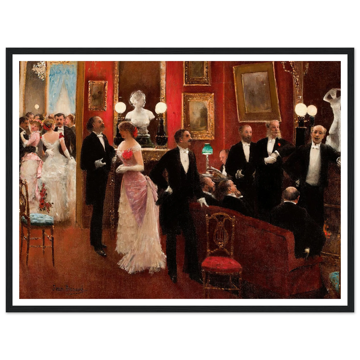 Scène Du Bal Art Print | Jean Beraud - Framed Poster - 30x40 cm / 12x16″ - Black frame