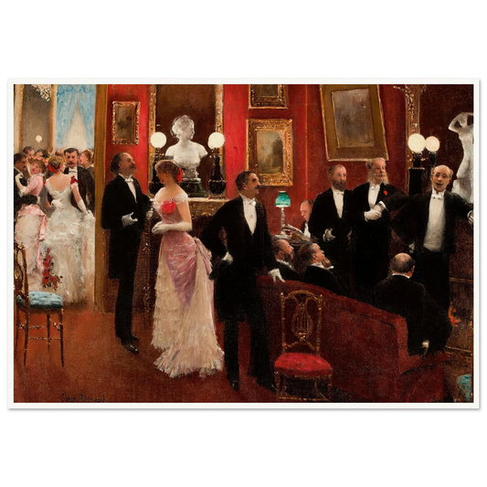 Scène Du Bal Art Print | Jean Beraud - Framed Poster - 30x40 cm / 12x16″ - Black frame