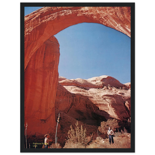 Scenically Yours, Rainbow Bridge, Utah Art Print | US Information Agency - Framed Poster - 30x40 cm / 12x16″ - Black frame