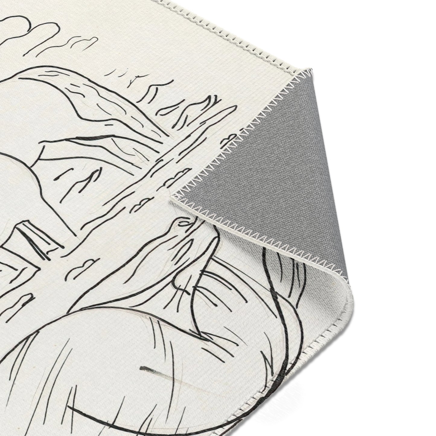 Schetsblad met vrouw liggend aan het strand met twee paarden en enkele zeemeeuwen (1891) Rug | Leo Gestel - - 36" × 24" - 