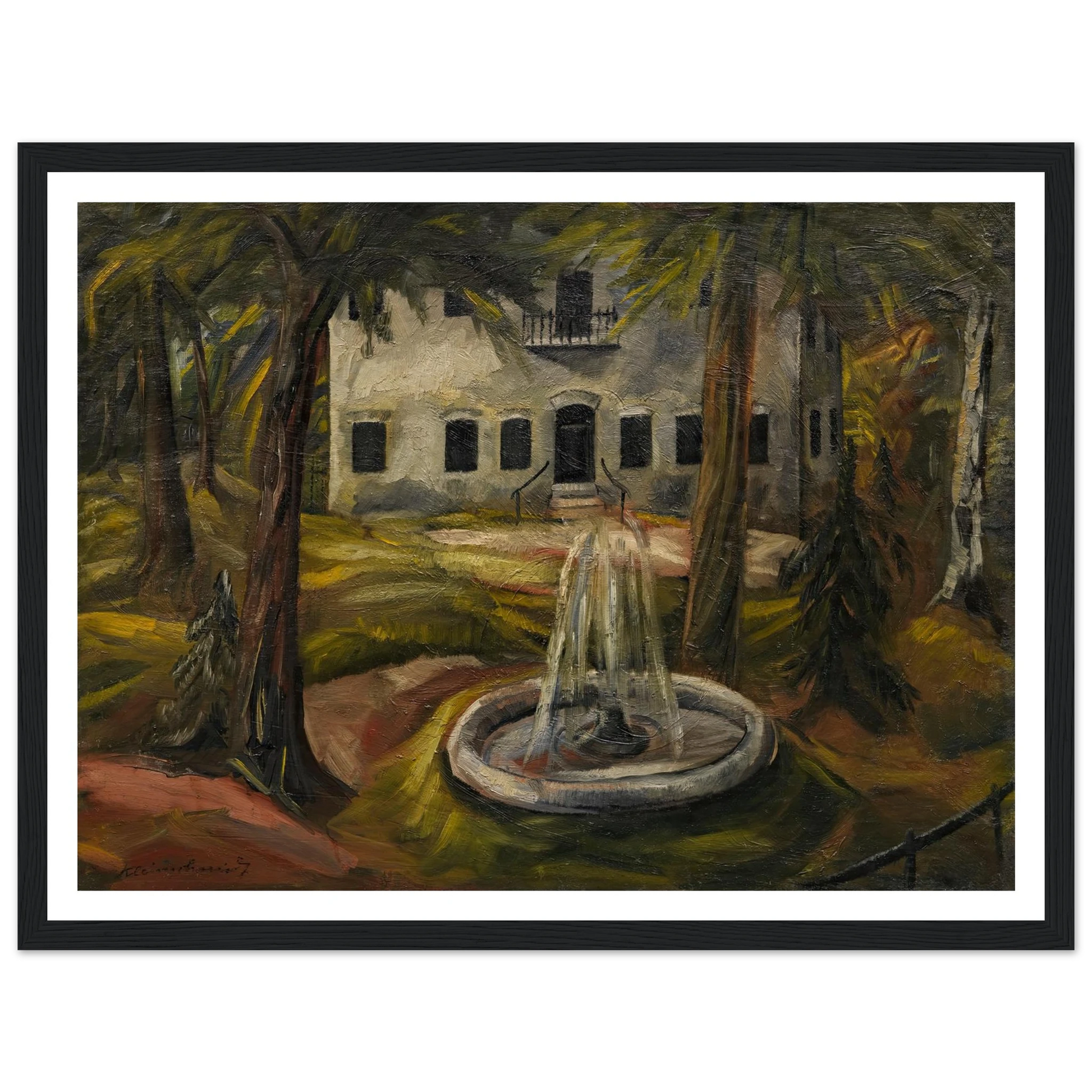 Schloss Burgau bei Wasserburg am Inn (1909) Art Print | Paul Kleinschmidt - Framed Poster - 30x40 cm / 12x16″ - Black frame