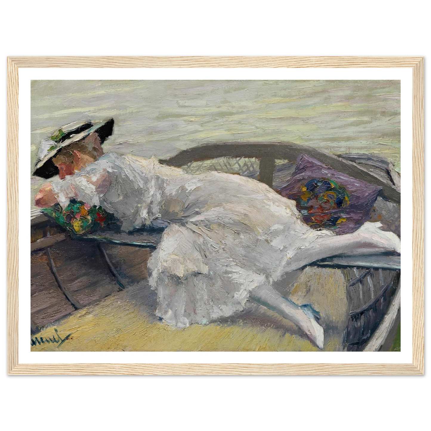 Schöne Stunde (1920) Art Print | Edward Cucuel - Framed Poster - 30x40 cm / 12x16″ - Black frame