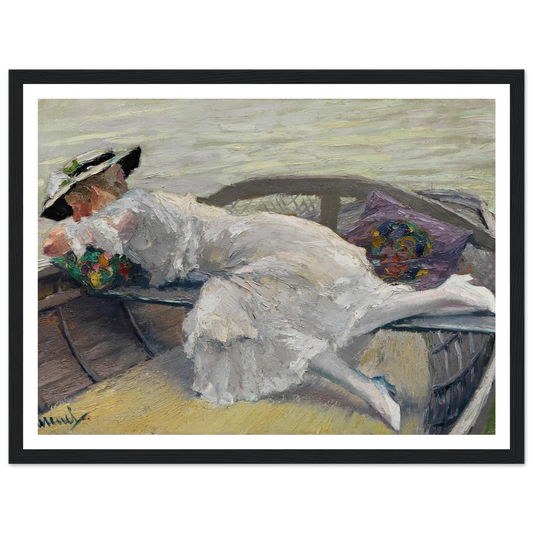 Schöne Stunde (1920) Art Print | Edward Cucuel - Framed Poster - 30x40 cm / 12x16″ - Black frame