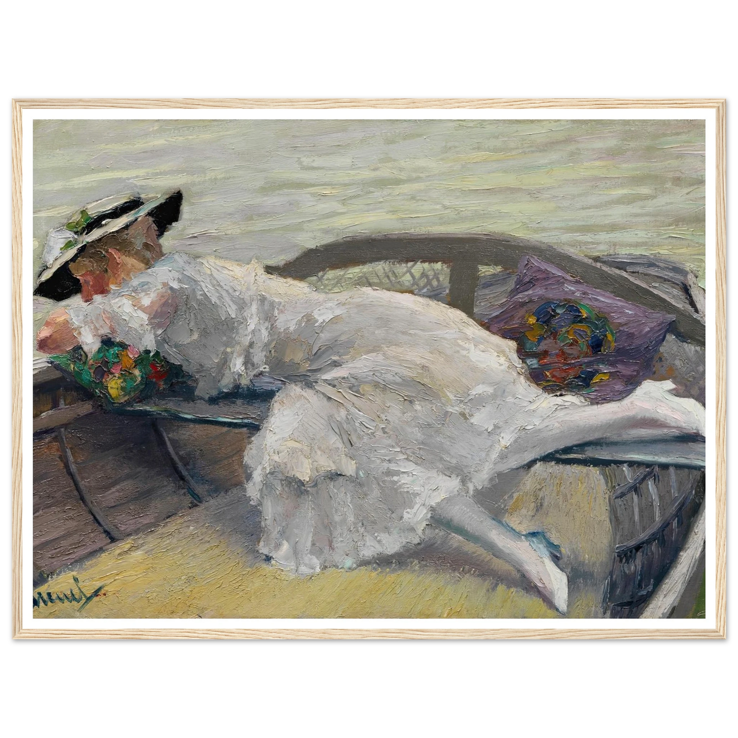 Schöne Stunde (1920) Art Print | Edward Cucuel - Framed Poster - 30x40 cm / 12x16″ - Black frame