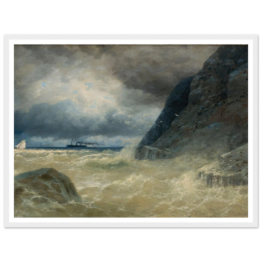 Sea (1897) Art Print | Ivan Konstantinovich Aivazovsky - Framed Poster - 30x40 cm / 12x16″ - Black frame