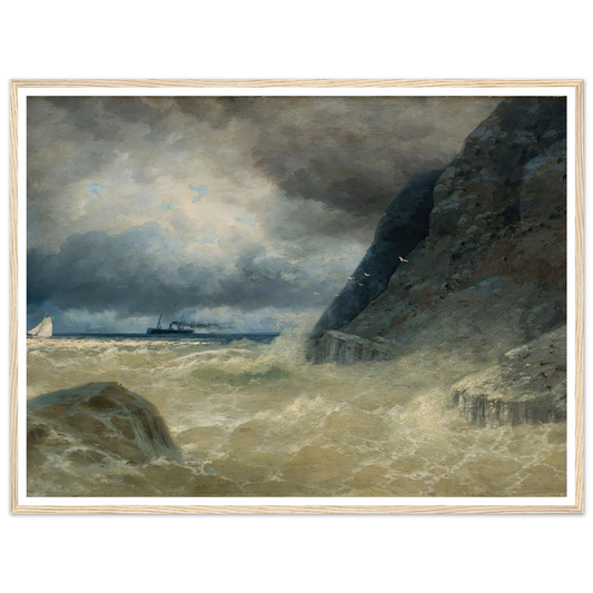 Sea (1897) Art Print | Ivan Konstantinovich Aivazovsky - Framed Poster - 30x40 cm / 12x16″ - Black frame
