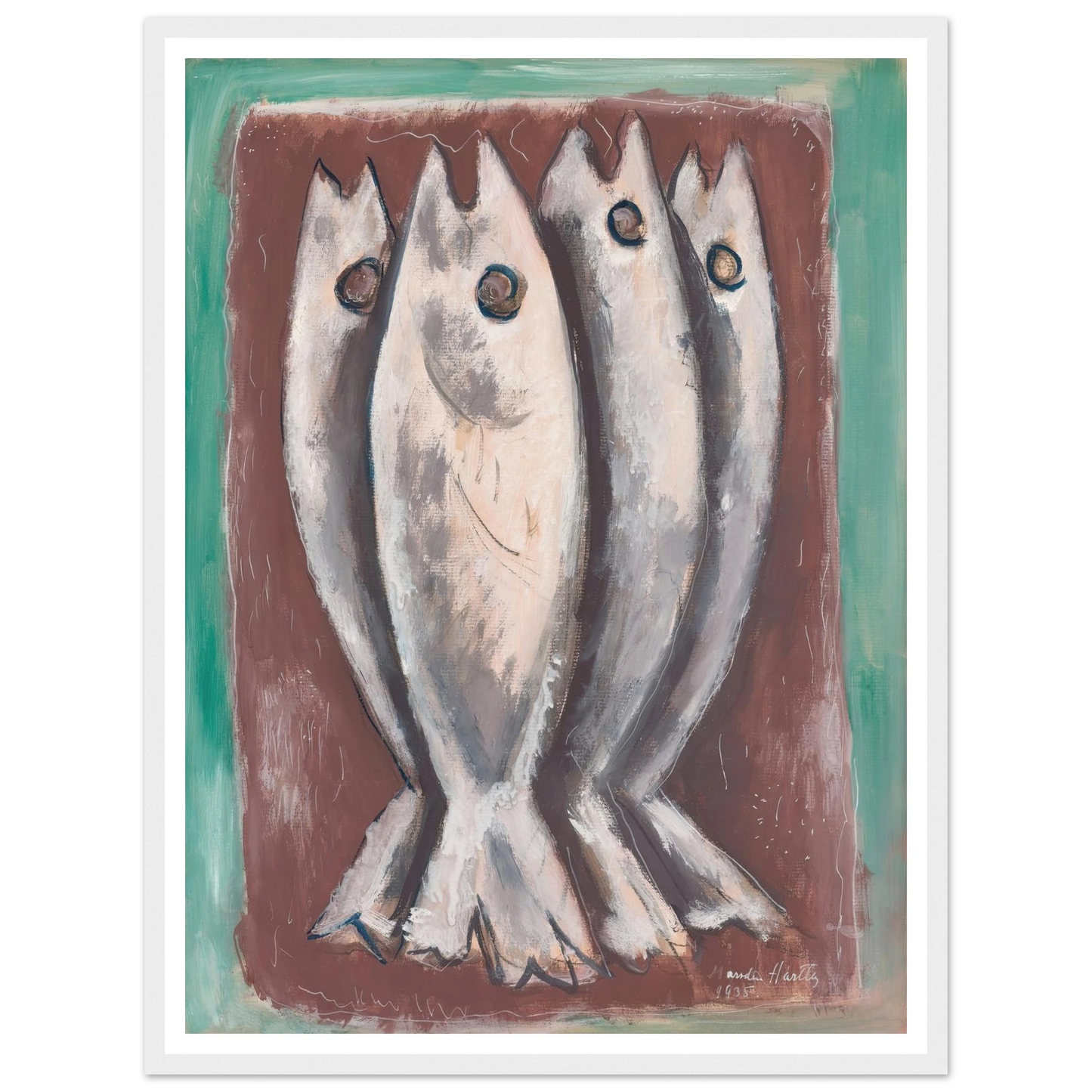 Sea Ghosts (1935) Art Print | Marsden Hartley - Framed Poster - 30x40 cm / 12x16″ - Black frame