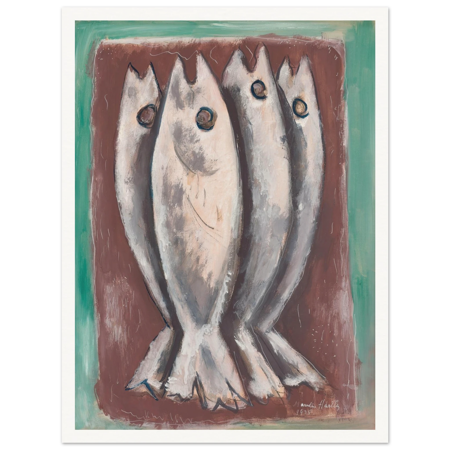 Sea Ghosts (1935) Art Print | Marsden Hartley - Framed Poster - 30x40 cm / 12x16″ - Black frame