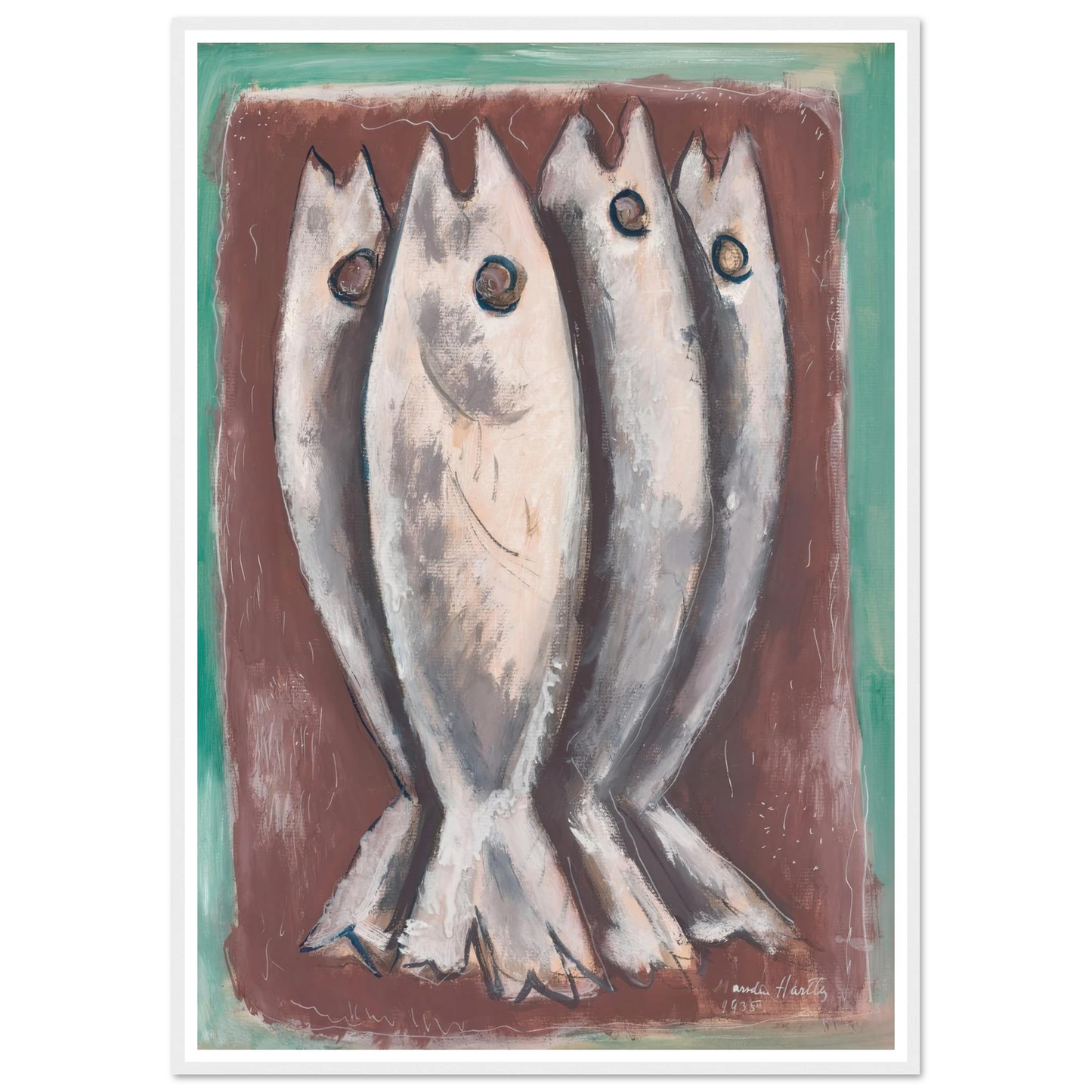 Sea Ghosts (1935) Art Print | Marsden Hartley - Framed Poster - 30x40 cm / 12x16″ - Black frame
