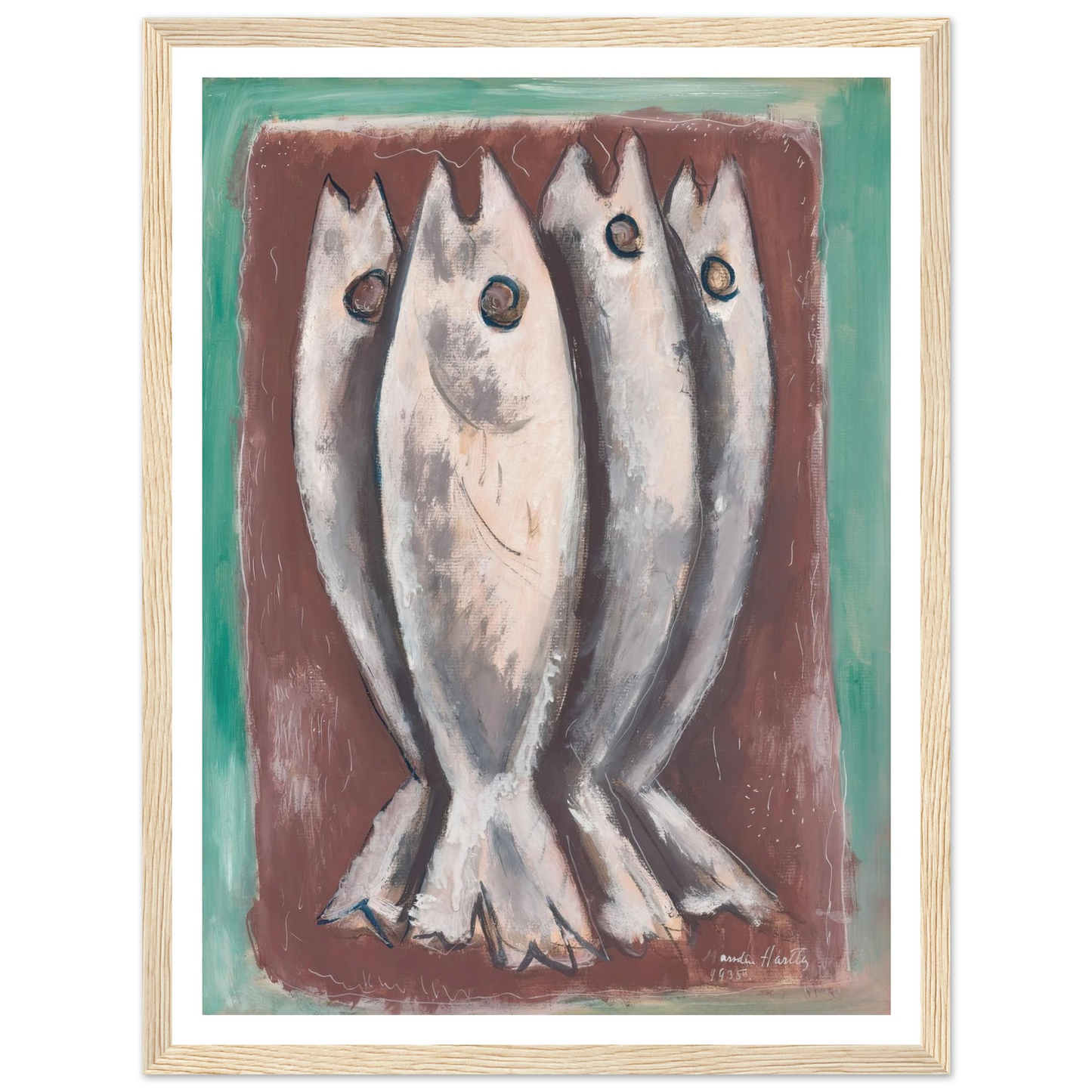 Sea Ghosts (1935) Art Print | Marsden Hartley - Framed Poster - 30x40 cm / 12x16″ - Black frame