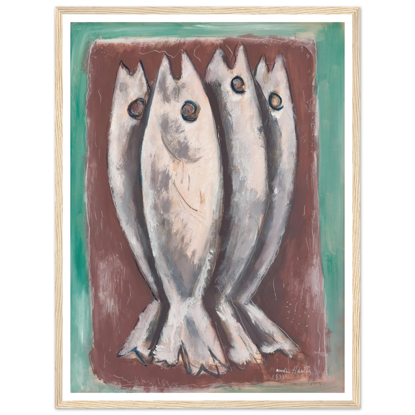 Sea Ghosts (1935) Art Print | Marsden Hartley - Framed Poster - 30x40 cm / 12x16″ - Black frame
