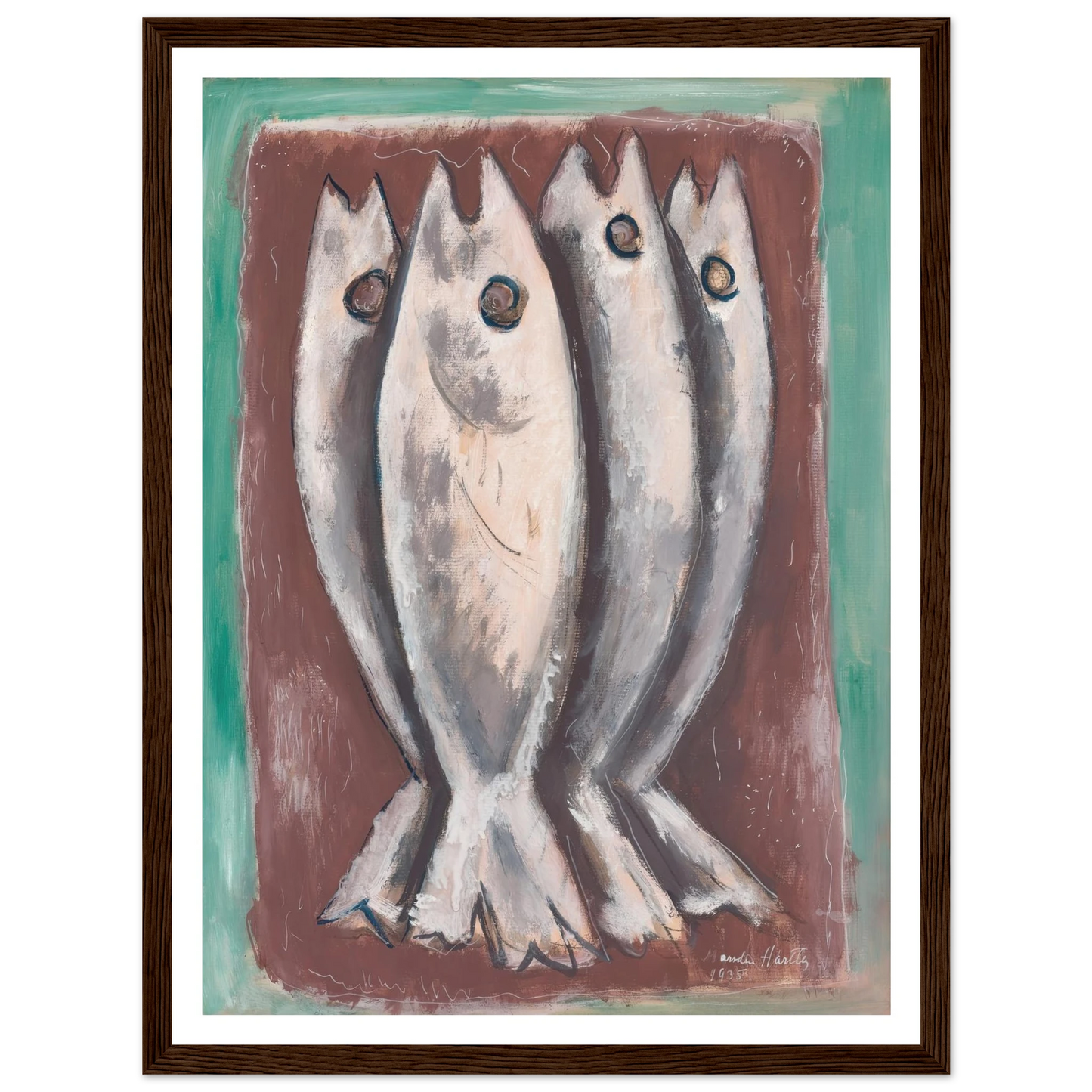 Sea Ghosts (1935) Art Print | Marsden Hartley - Framed Poster - 30x40 cm / 12x16″ - Black frame