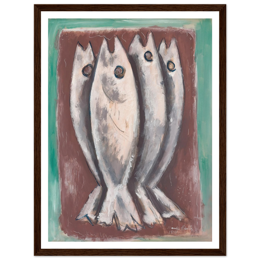 Sea Ghosts (1935) Art Print | Marsden Hartley - Framed Poster - 30x40 cm / 12x16″ - Black frame