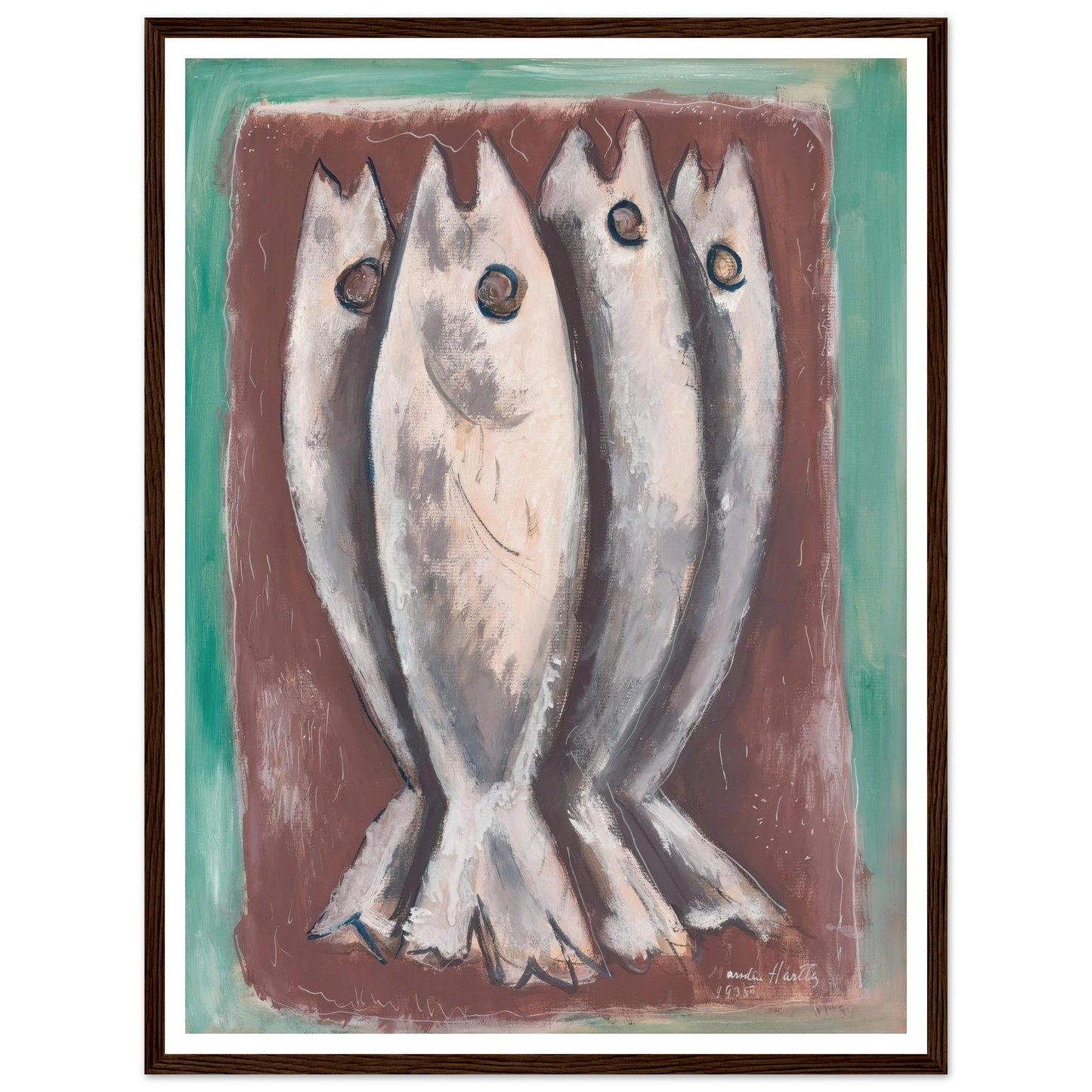 Sea Ghosts (1935) Art Print | Marsden Hartley - Framed Poster - 30x40 cm / 12x16″ - Black frame