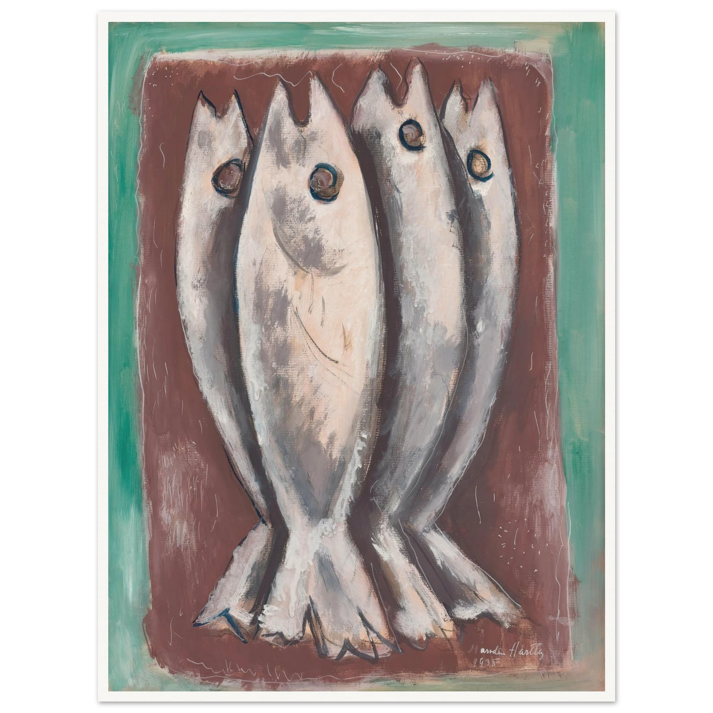 Sea Ghosts (1935) Art Print | Marsden Hartley - Framed Poster - 30x40 cm / 12x16″ - Black frame