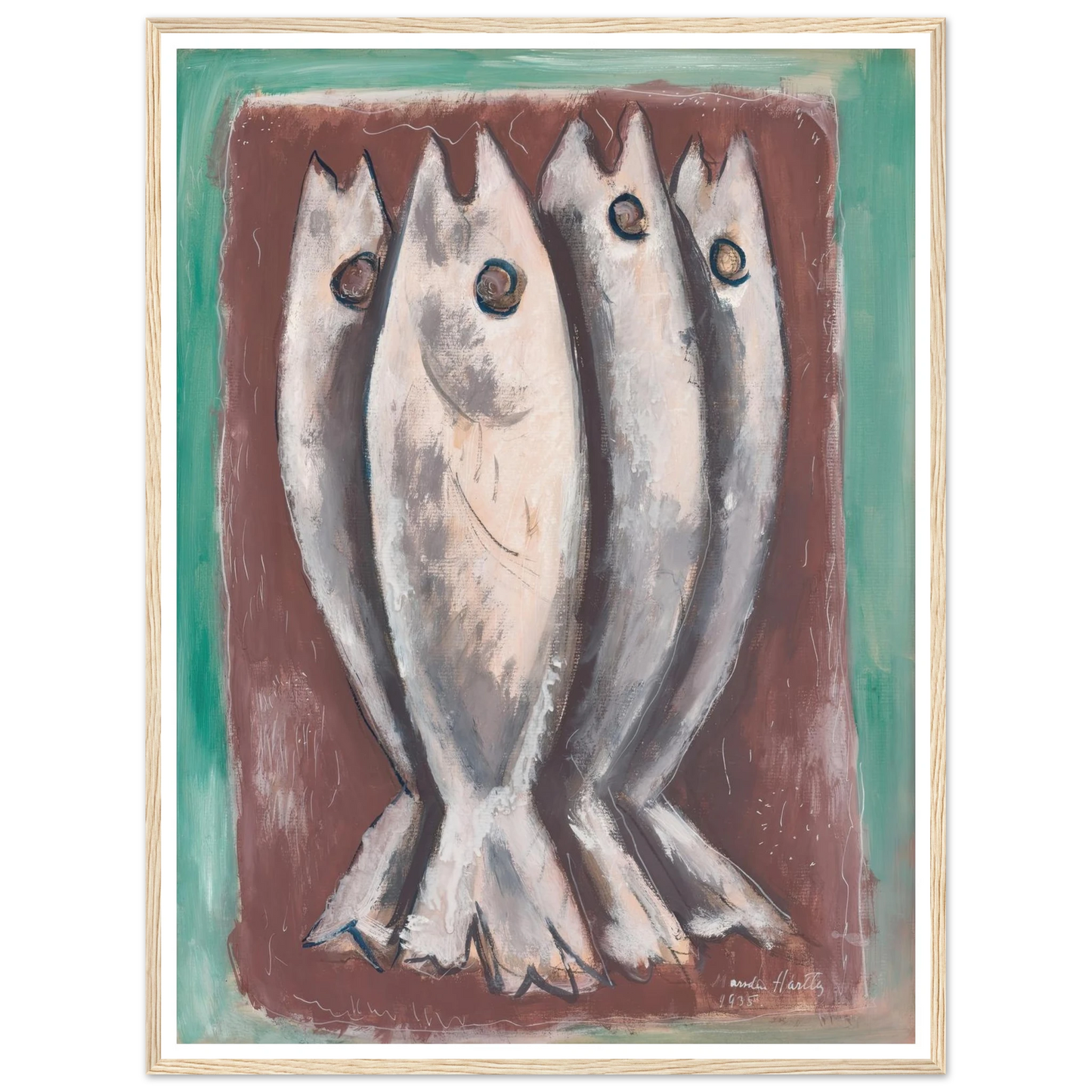 Sea Ghosts (1935) Art Print | Marsden Hartley - Framed Poster - 30x40 cm / 12x16″ - Black frame