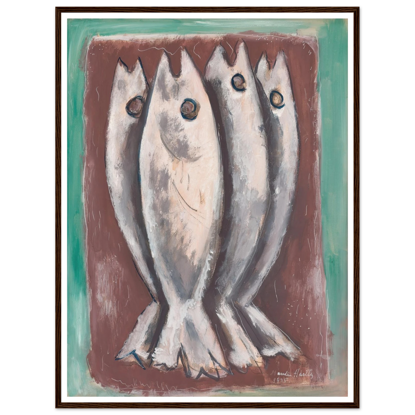 Sea Ghosts (1935) Art Print | Marsden Hartley - Framed Poster - 30x40 cm / 12x16″ - Black frame