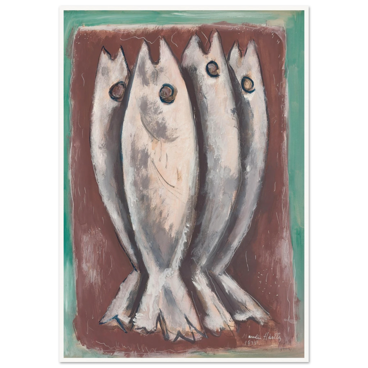Sea Ghosts (1935) Art Print | Marsden Hartley - Framed Poster - 30x40 cm / 12x16″ - Black frame