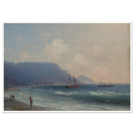 Seascape Art Print | Ivan Konstantinovich Aivazovsky - Framed Poster - 30x40 cm / 12x16″ - Black frame