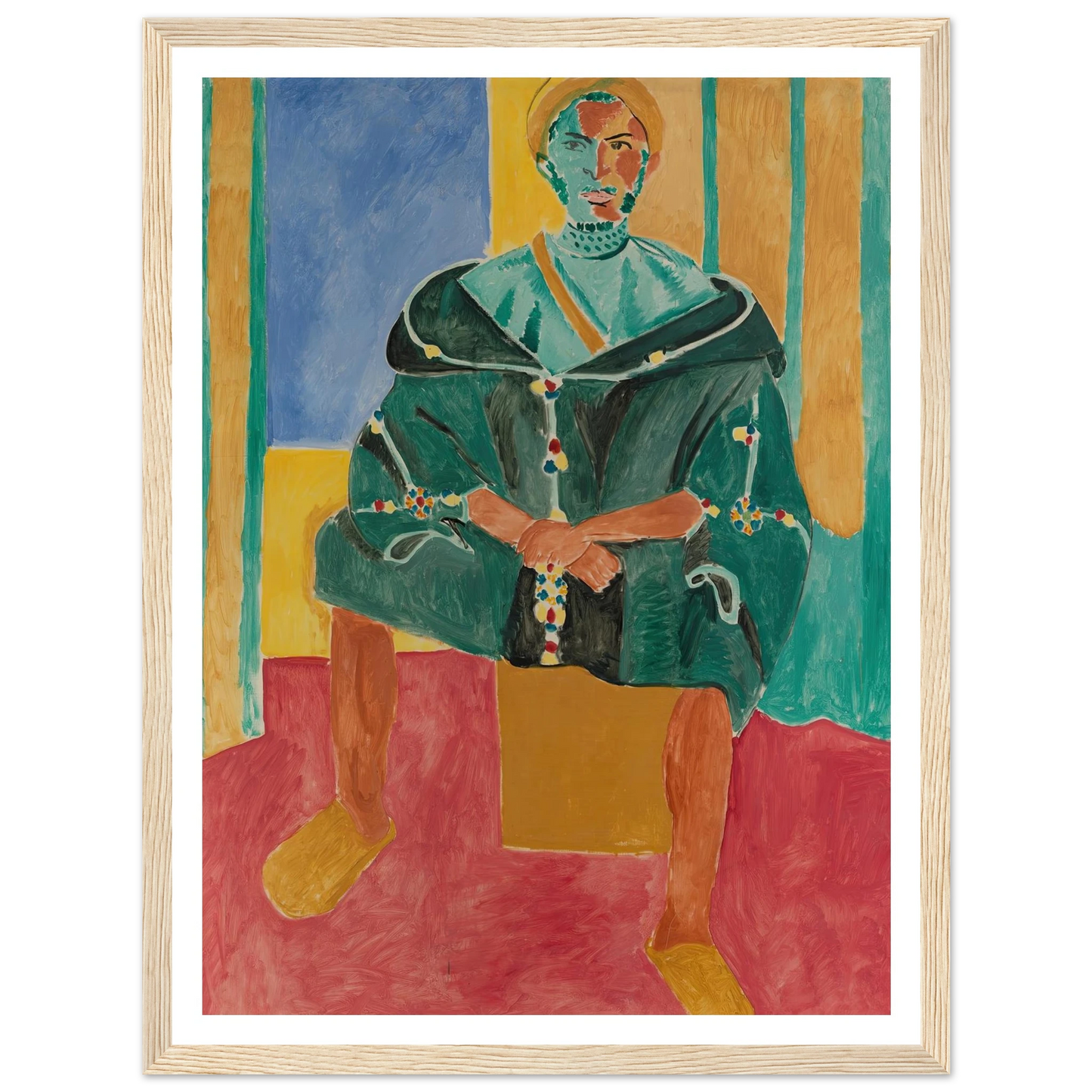 Seated Riffian (Le Rifain assis) (1912) Art Print | Henri Matisse - Framed Poster - 30x40 cm / 12x16″ - Black frame