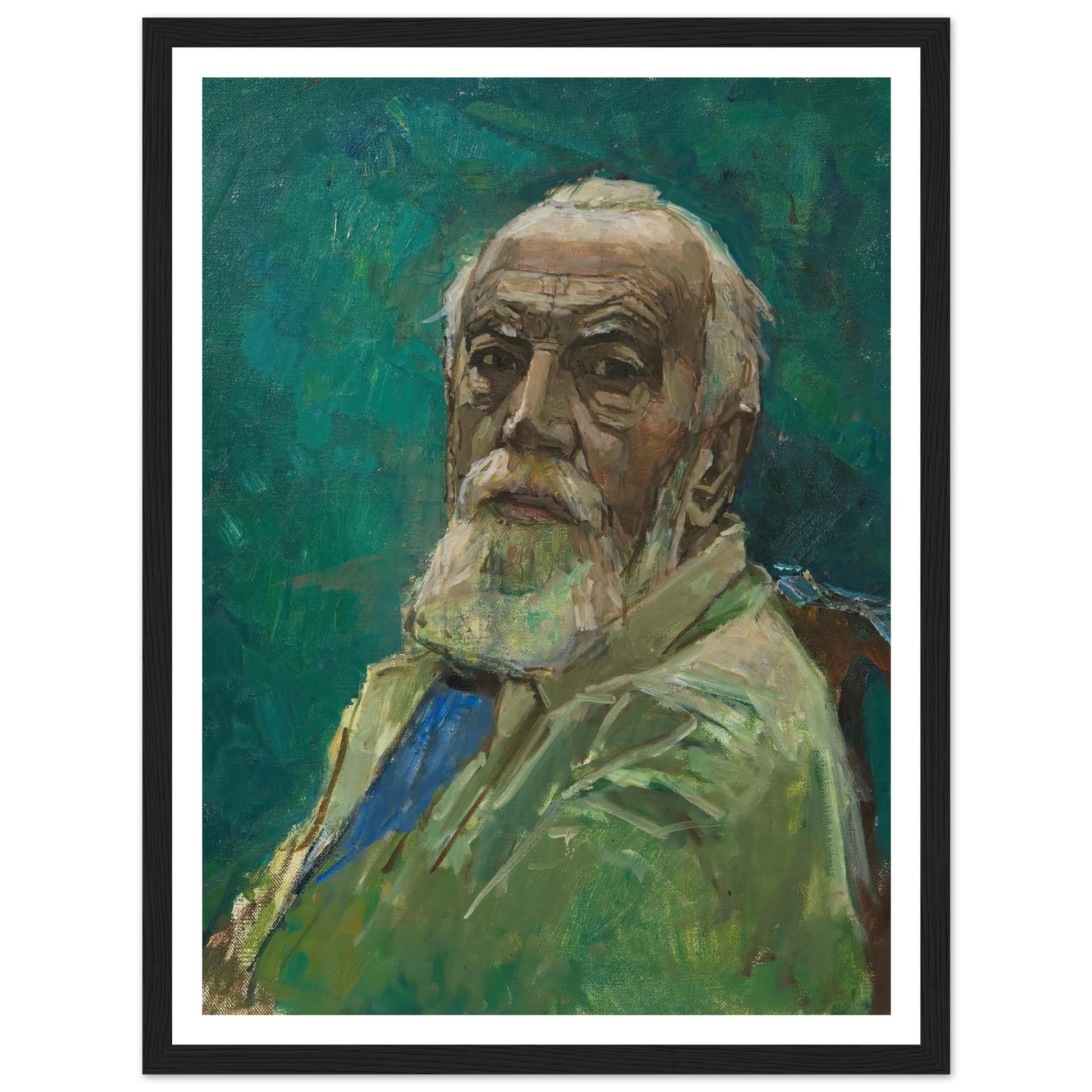 Selbstbildnis Carl Moll (1943) Art Print | Carl Moll - Framed Poster - 30x40 cm / 12x16″ - Black frame