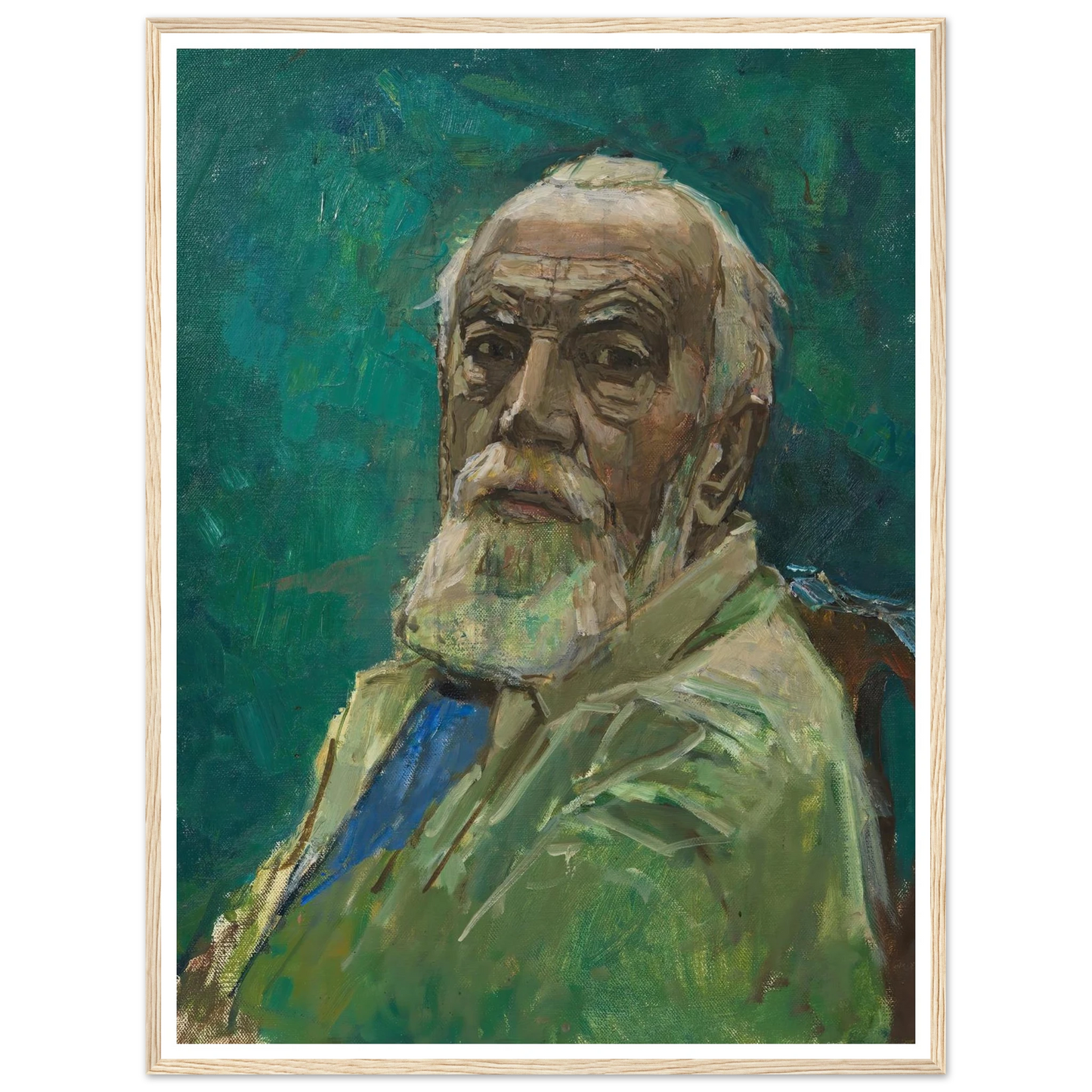 Selbstbildnis Carl Moll (1943) Art Print | Carl Moll - Framed Poster - 30x40 cm / 12x16″ - Black frame